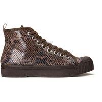 B79 Stella Python Effect High Top Trainers in Canvas