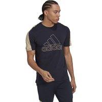 Badge of Sport Cotton T-Shirt with Embroidered Logo and Short Sleeves