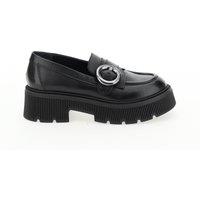 Leather Chunky Heel Loafers