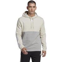 Colour Block Hoodie with Small Embroidered Logo in Cotton Mix