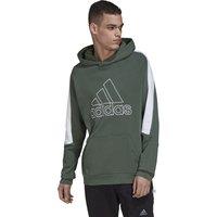 Badge of Sport Two-Tone Hoodie with Embroidered Logo in Cotton Mix