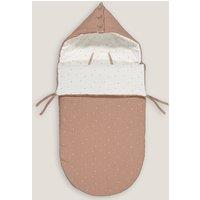 Printed Hooded Travel Bag in Cotton Muslin