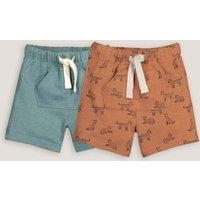 Pack of 2 Fleece Shorts in Cotton