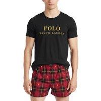 Checked Cotton Short Pyjamas with Logo Print in a Gift Box