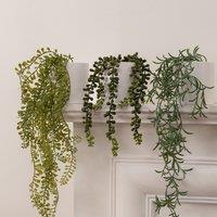 Set of 3 Artificial Trailing Plants in Ceramic Pots