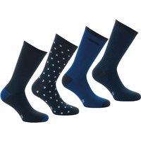 Pack of 4 Pairs of Patterned Crew Socks
