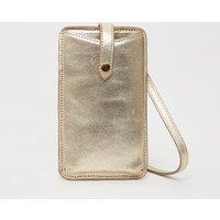 Elsa Mobile Phone Pouch in Metallic Leather