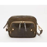 Jimmy Pyt Leather Bag in Snake Print