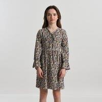 Floral Print Dress with Long Sleeves