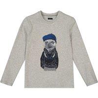 Printed Cotton T-Shirt with Long Sleeves