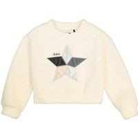 Star Print Sweatshirt with Crew Neck