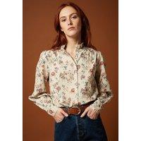 Cordlia Floral Cotton Blouse with Long Sleeves