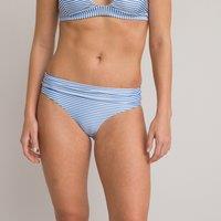 Turn-Down Bikini Bottoms in Striped Print