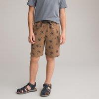 Palm Tree Print Bermuda Shorts in Cotton