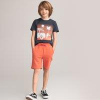 Printed Cotton T-Shirt with Crew Neck