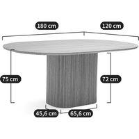 Tamula Oak Veneer Dining Table (Seats 6-8)