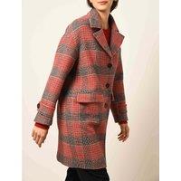 Martin Checked Wool Coat, Mid-Length