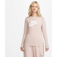 Sportswear Logo Print T-Shirt in Cotton with Long Sleeves