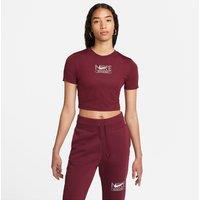 Tight Cropped T-Shirt with Logo Print