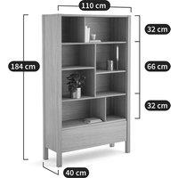 Adelita Oak Veneer Bookcase