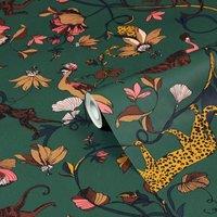 10m Exotic Wildlings Tropical Printed Wallpaper