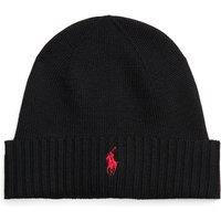 Embroidered Logo Beanie in Merino Wool