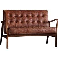 Bloomfield 2 Seater Leather Sofa with Solid Oak Frame