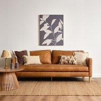 Groton Mid-century 3 Seater Vintage Leather Sofa with Solid Wood Legs