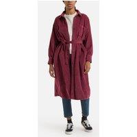 Padow Corduroy Straight Jacket with Tie Belt