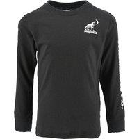 Cotton Back Print T-Shirt with Long Sleeves