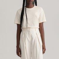 Cotton Crew Neck T-Shirt with Short Sleeves