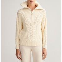 Chunky Half Zip Jumper in Cotton Mix