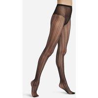 Style 73 Denier Fishnet Tights with Pyjama Stripes