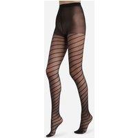 Style 18 Denier Voile Tights with Diagonal Stripes
