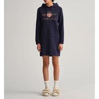 Cotton Mix Hoodie Dress with Long Sleeves