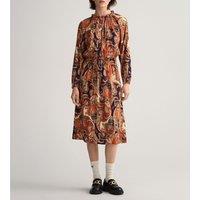 Printed Shirred Dress