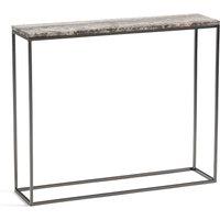 Mahaut Travertine Top and Metal Console