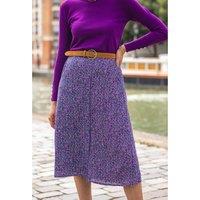 Casta Cotton Pleated Skirt in Floral Print
