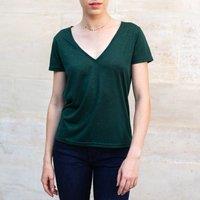 Elvie V-Neck T-Shirt with Short Sleeves
