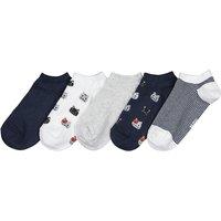 Pack of 5 Pairs of Trainer Socks in Cotton Mix