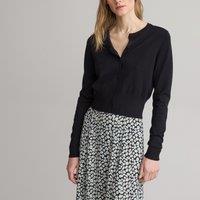 Short Crew Neck Cardigan