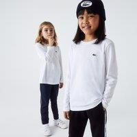 Embroidered Logo Cotton T-Shirt with Long Sleeves