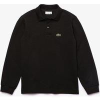 Embroidered Logo Polo Shirt in Cotton with Long Sleeves