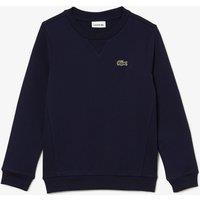 Plain Embroidered Logo Sweatshirt in Cotton with Crew Neck
