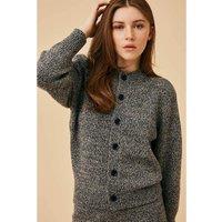 Omar Wool Mix Cardigan with Button Fastening