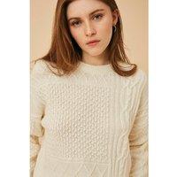 Oceanie Textured Knit Jumper with Crew Neck