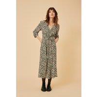 Semia Printed Midi Dress with Long Sleeves