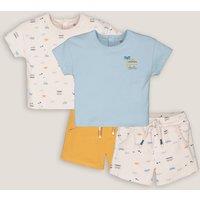 Pack of 2 T-Shirt/Shorts Outfits in Cotton