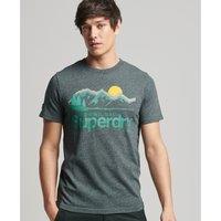 Great Outdoors T-Shirt with Logo Print and Crew Neck in Cotton Mix