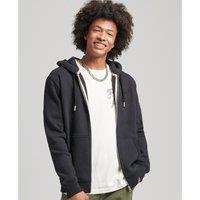 Vintage Logo Hoodie in Cotton Mix with Zip Fastening